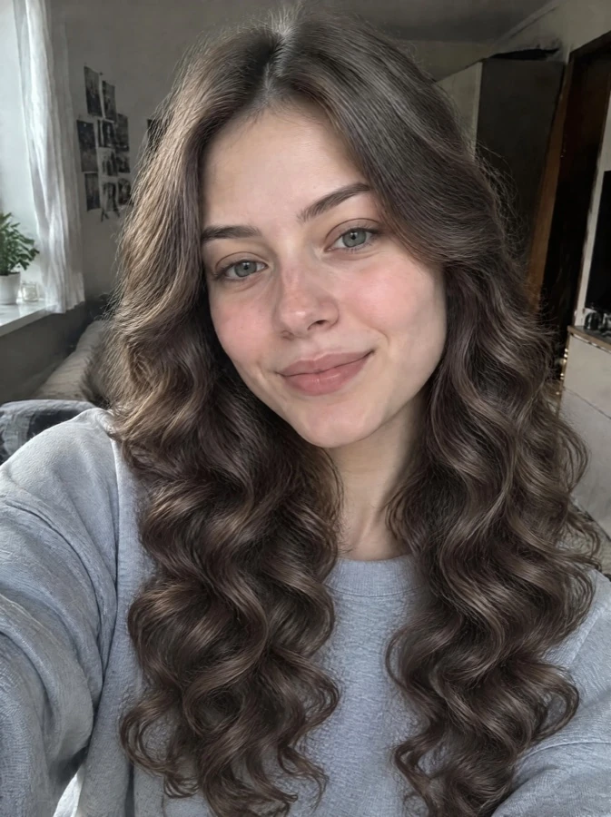 Длинные объёмные кудри