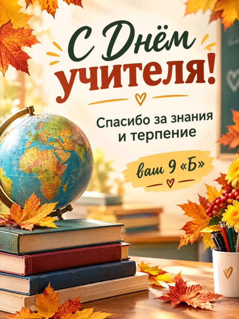 Открытка ко Дню учителя